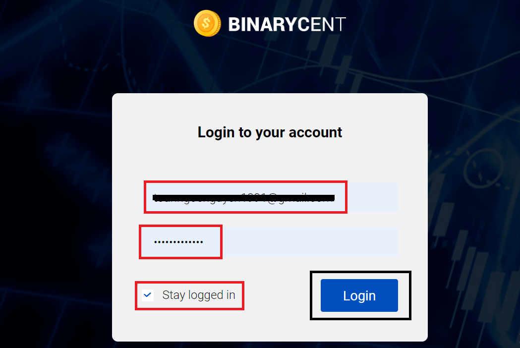 Cómo abrir una cuenta y retirar dinero en Binarycent
