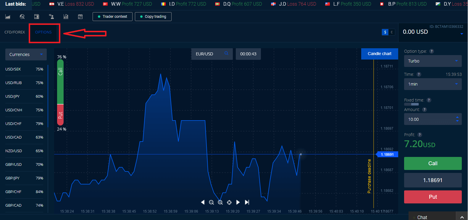 Cómo operar con opciones binarias en Binarycent Cómo operar con opciones binarias en Binarycent