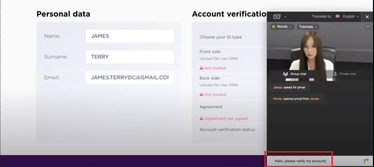 How to Verify Binarycent Account
